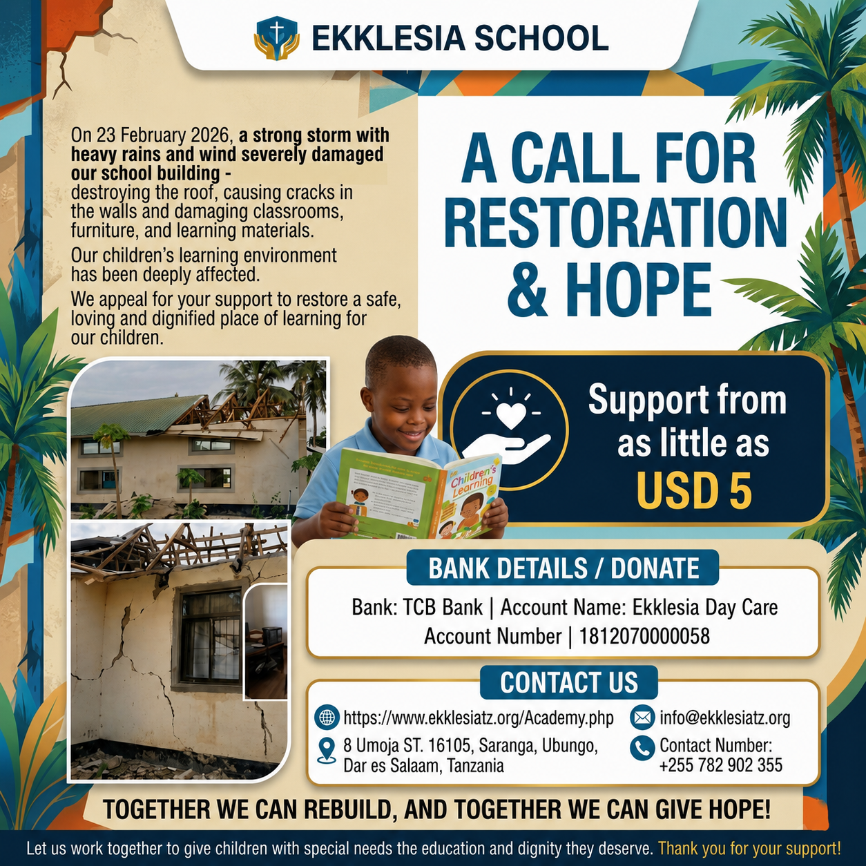 Storm Damage at Ekklesia School
